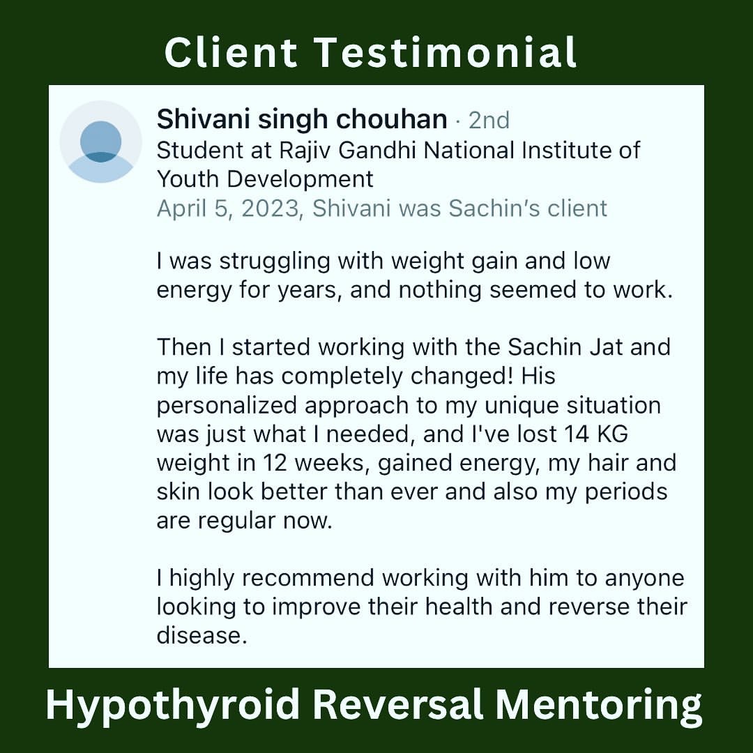 Client testimonial - Natural thyroid healing