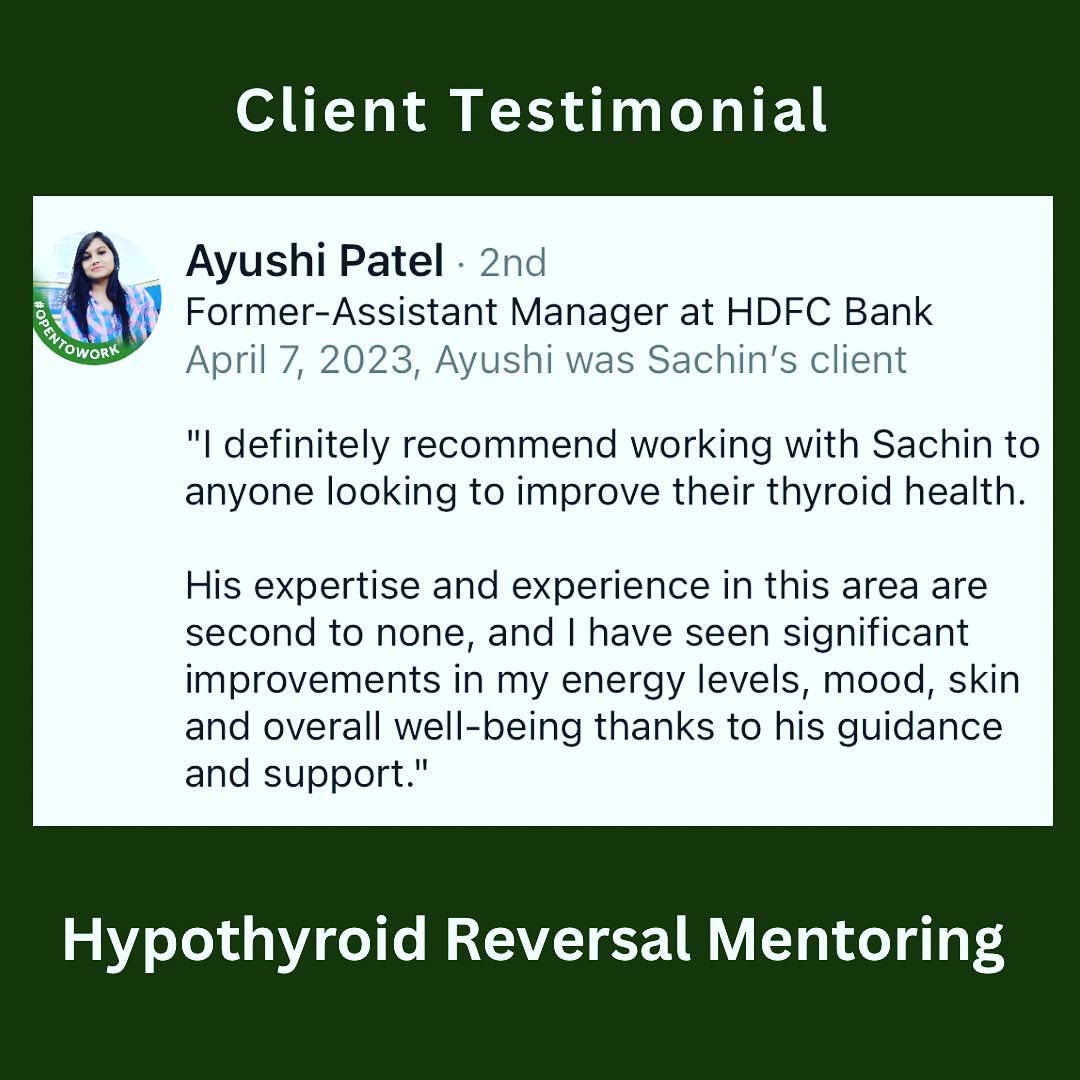 Client testimonial - Thyroid medication reduction